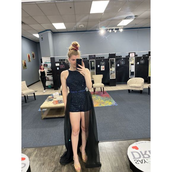 Blue Vienna Size 4 Jumpsuit dress - Picture 1 of 2